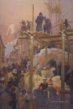 Jan milic z kromerize Alphonse Mucha Peinture à l'huile